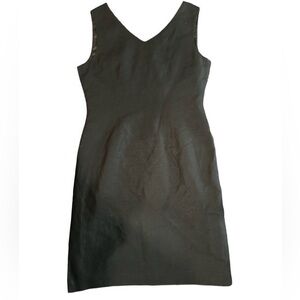 Kasper A.S.L. Petite Linen Blend Sleeveless Short Dress - Black - Size 6P